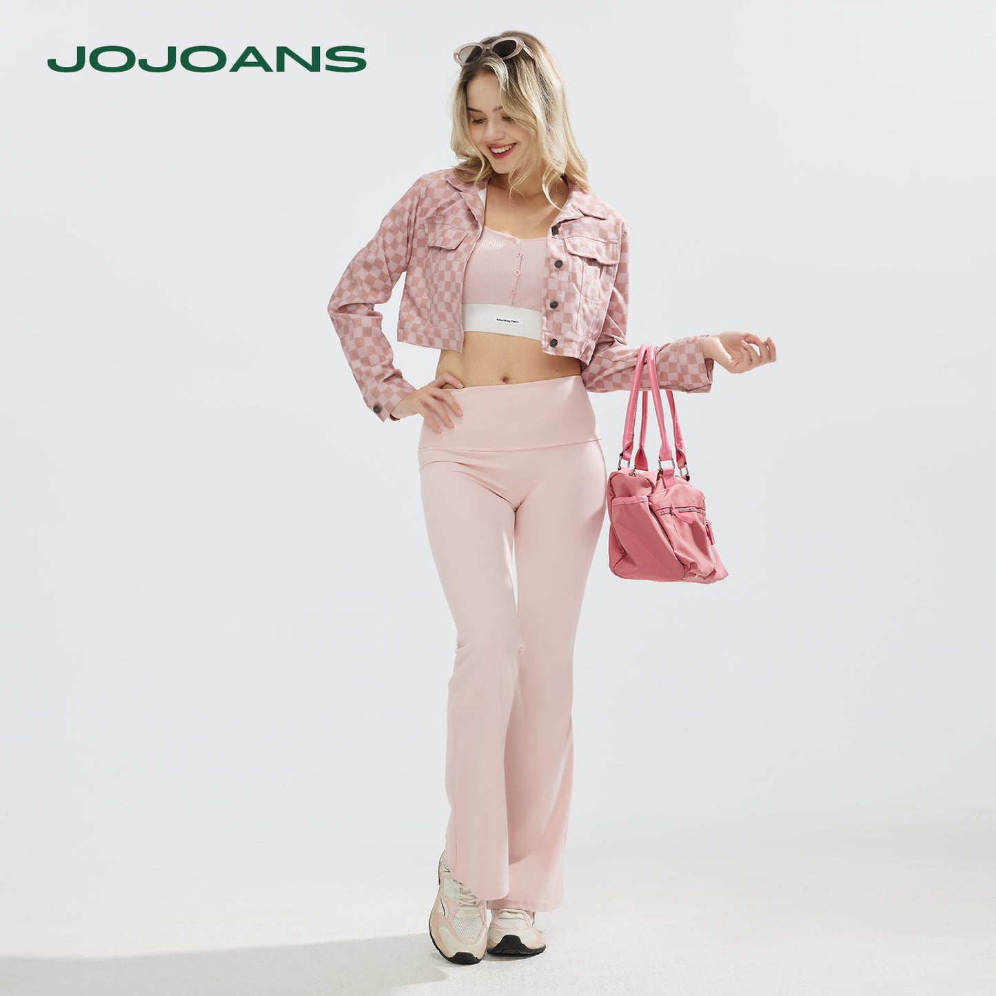 JOJOANS Foldover Waist Flare Pants for Women