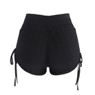 Drawstring Yoga Shorts Women Plus Size Bubbles Jacquard Sports JOJOANS