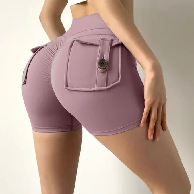 New Summer Peach Butt Fitness Exercise Three-Quarter Pants Cargo JOJOANS