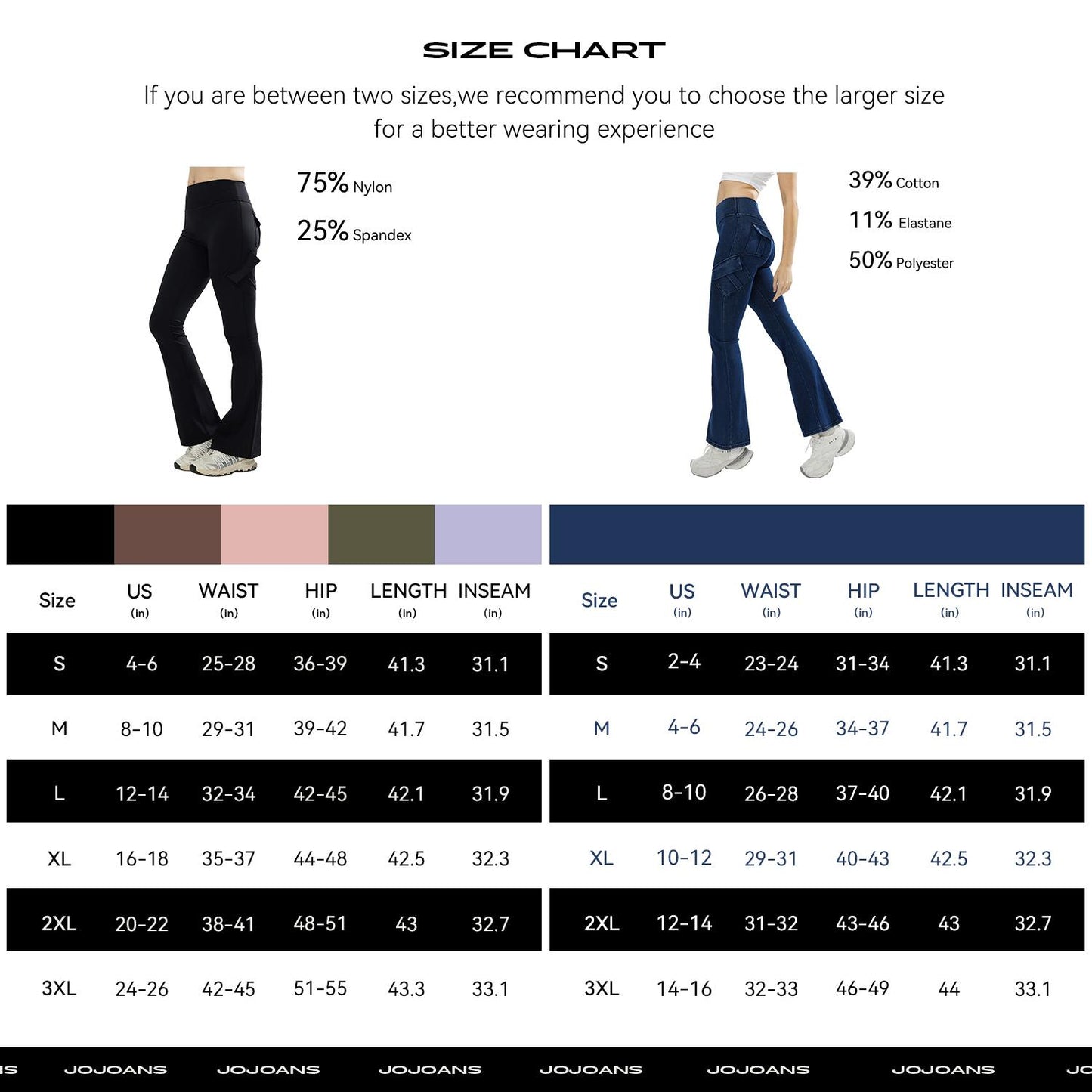 JOJOANS Flare Yoga Pants With Pockets for Women