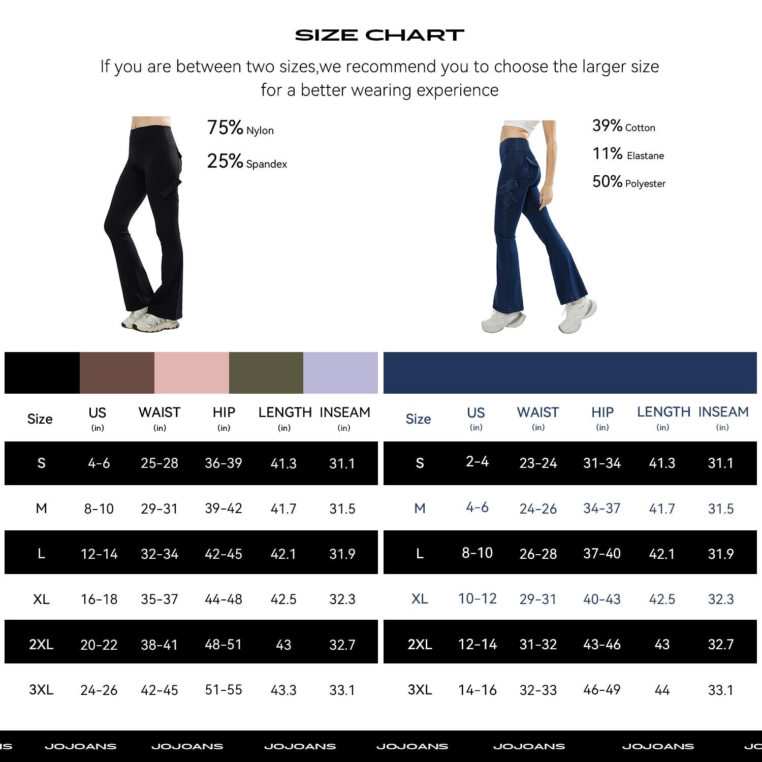 JOJOANS Flare Yoga Pants With Pockets for Women JOJOANS