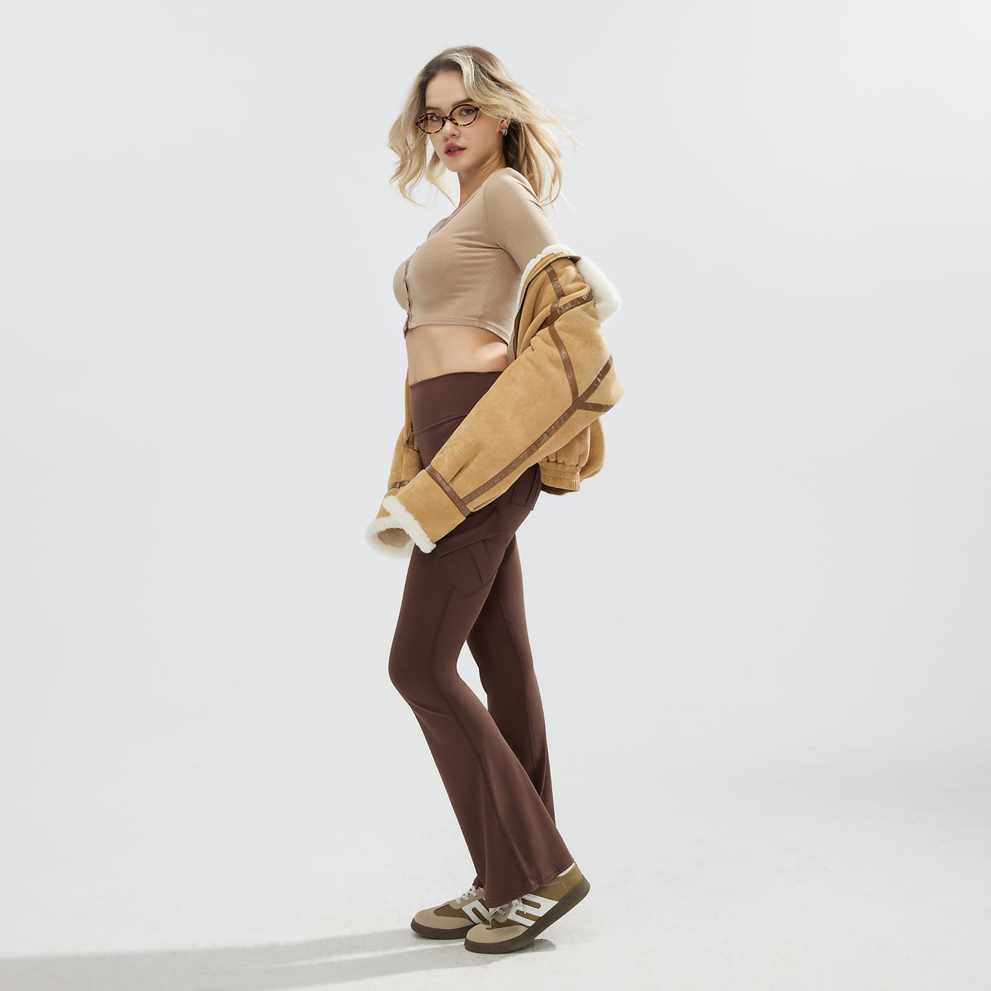 JOJOANS Flare Yoga Pants With Pockets for Women