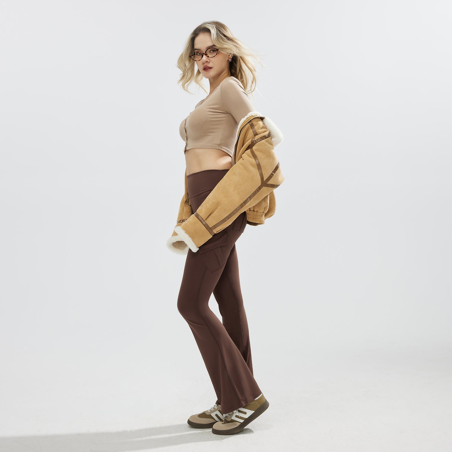 JOJOANS Flare Yoga Pants With Pockets for Women JOJOANS