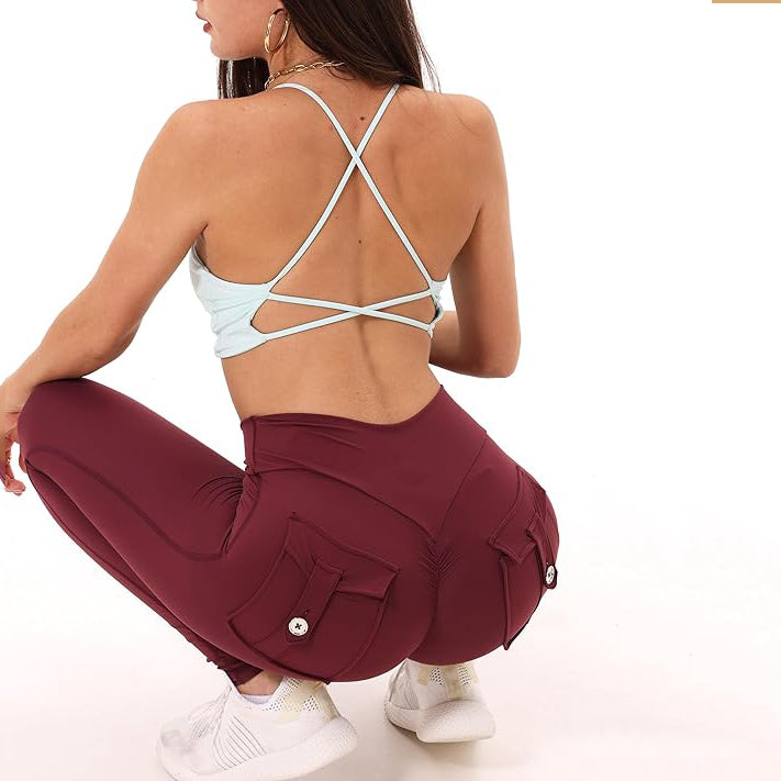 JOJOANS Leggings with Pockets for Women Yoga Workout (Buy 2 Free Shipping)