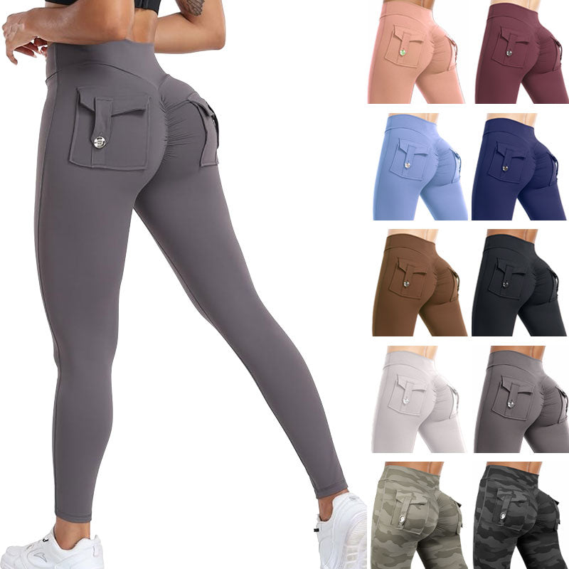 JOJOANS Leggings with Pockets for Women Yoga Workout (Buy 2 Free Shipping)