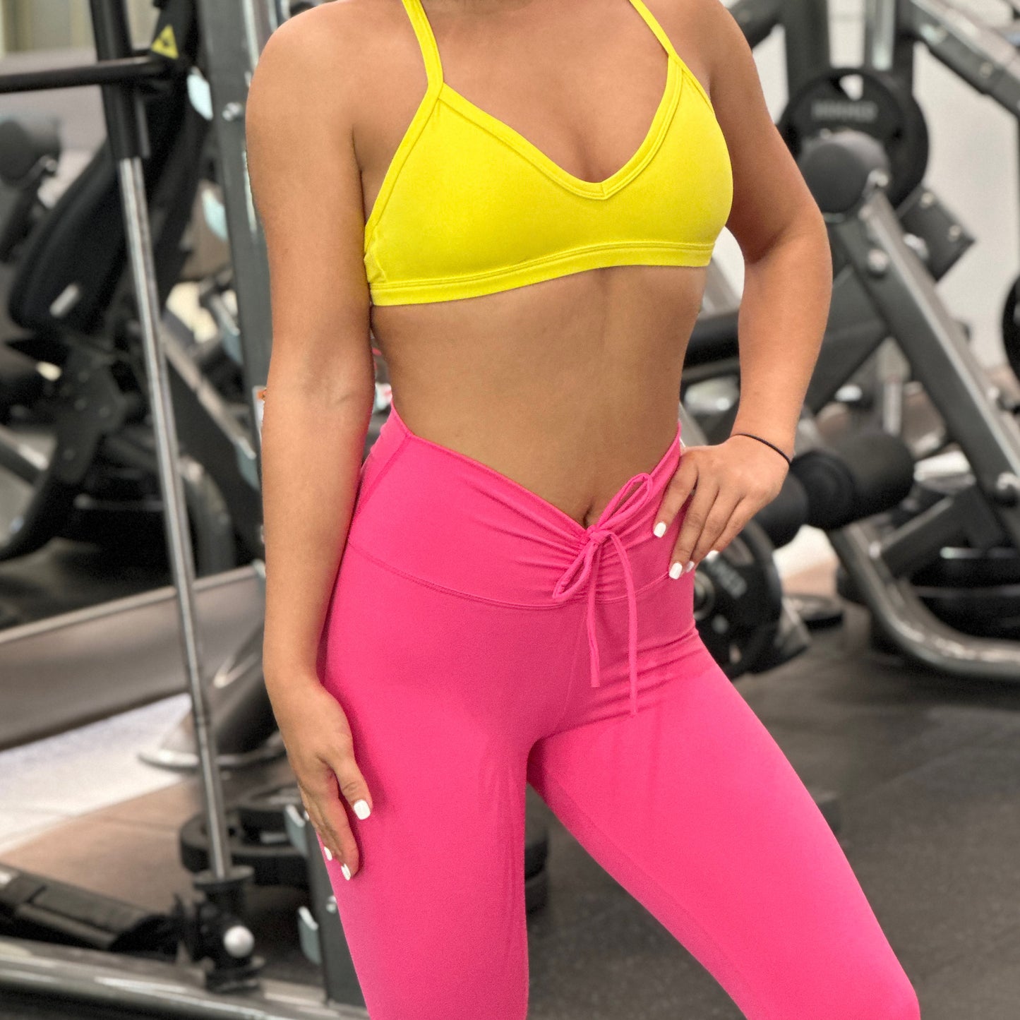 JOJOANS V-Waist Drawstring Leggings Yoga