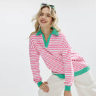 Women's Sweatshirt Striped Oversized JOJOANS
