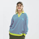 Women's Sweatshirt Striped Oversized JOJOANS