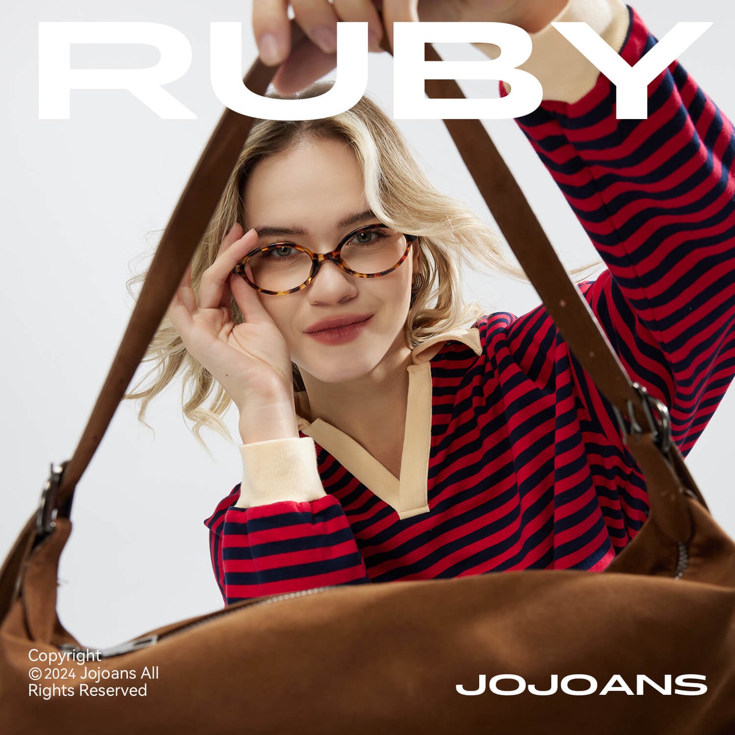 JOJOANS Women's Sweatshirt Striped Oversized